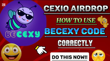 CEXIO AIRDROP: How To Use The Hidden BECEXY Code Correctly for CEXP Token Pre-qualification