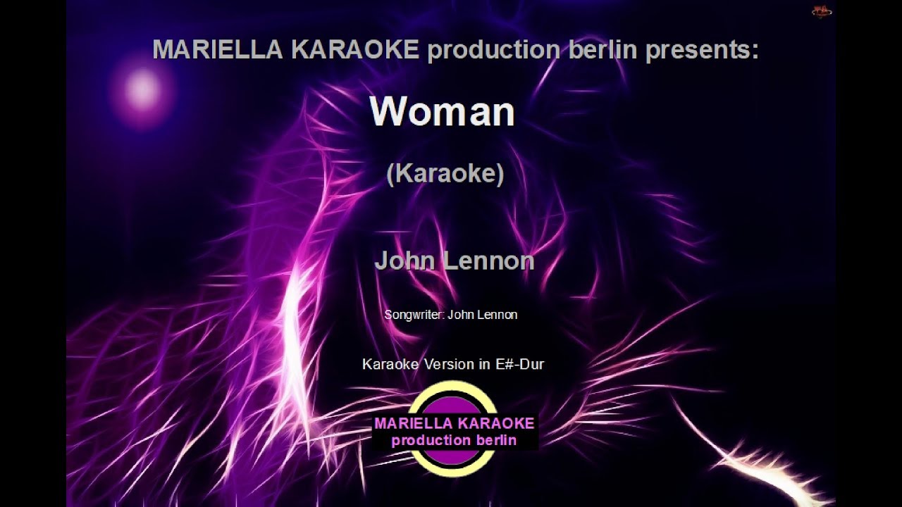 John Lennon Woman (Karaoke Version) YouTube