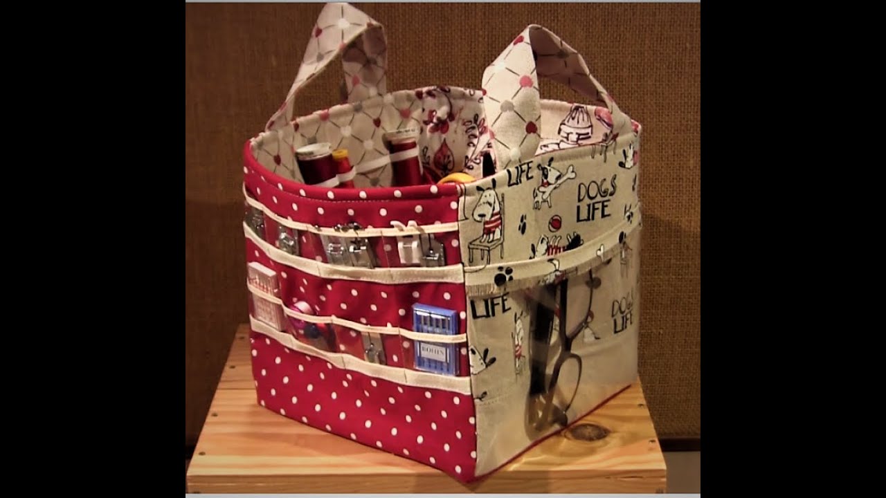 Cube panier rangement Rouge Couture, pas à pas chaque panneau, tous niveaux,  tous travaux manuels
