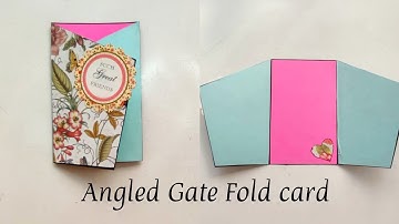 Double-angled gatefold card #craft #diy