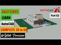 AutoCAD 3D House Design Part 03 | 2D to 3D | White Processor