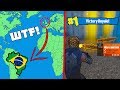 PLAYING FORTNITE on 'BRAZIL' SERVERS... 🇧🇷 (WTF!) #2