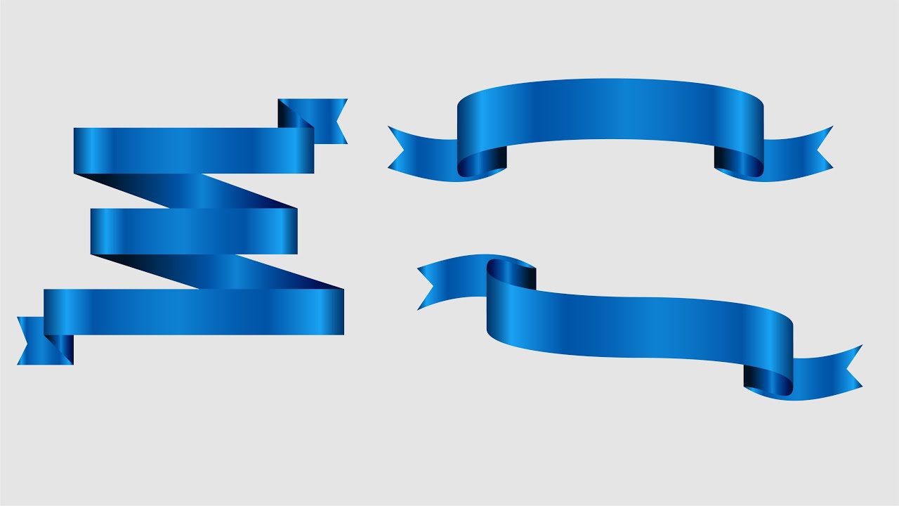 Adobe Illustrator Tutorial How to make a Ribbon Banner YouTube