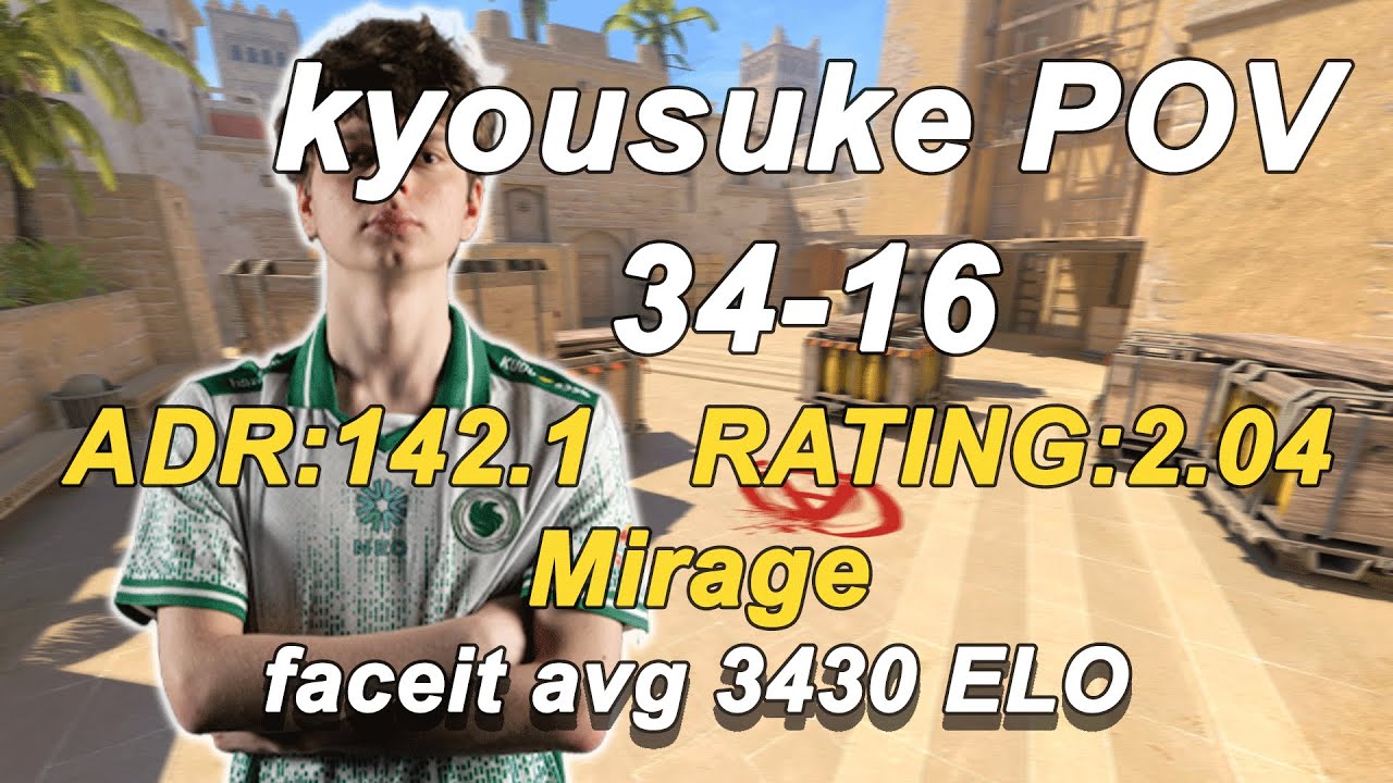 kyousuke(34-16)SoloQ phzy VoiceC(Mirage)|Facing donk/zweih|FACEIT ELO 3430|CS2POV/DEMO|Nov 19, 2025