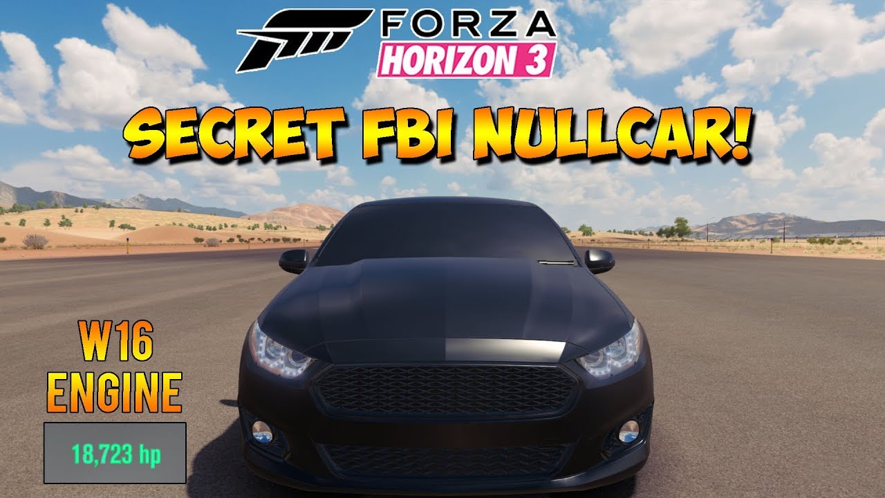 Forza Horizon 3 - Secret FBI Nullcar! - Veyron Engine - Dev mods