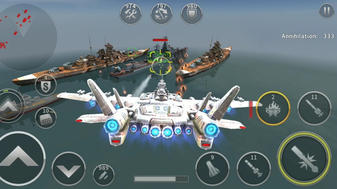 Gunship Battle: WHITE MOTH high level aircraft gameplay..