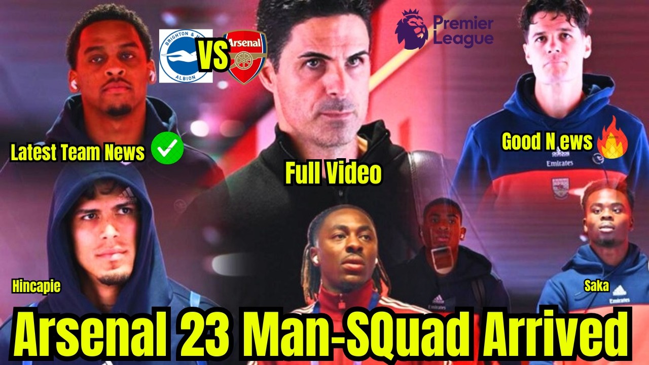 JUST NoW🤩GYÖKERES,HAVERTZ,SAKA..🔥ARSENAL SQUAD TOUCH DOWN AHEAD OF BRIGHTON CLASH l GOOD NEWS