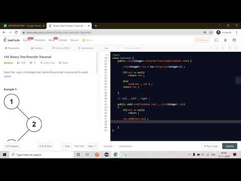 Binary Tree Preorder Traversal (Recursive)