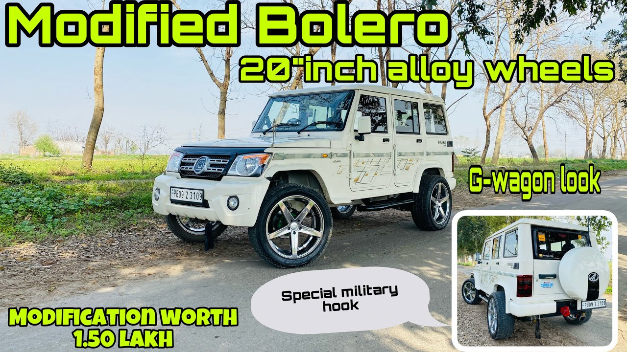 Modified bolero / 20”inch alloy wheels/G wagon look 🔥/high end sound system/Toyota Inova seats😲