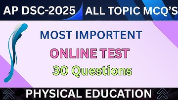 AP DSC 2025 | Physical Education | most impotent 30 Questions