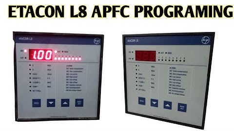POWER FACTOR CONTROLER SETTING