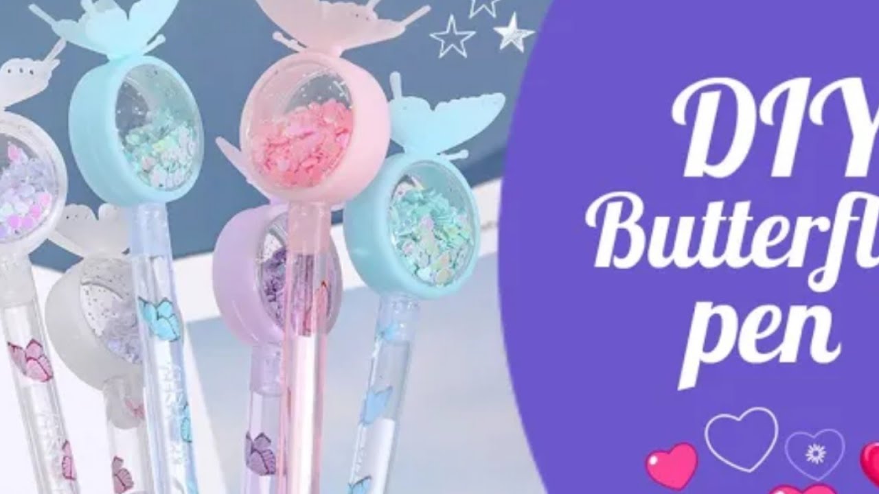 DIY cute pen decor/easy pen decoration/paper craft ideas/locket pen