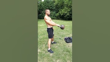 Ketlebell two handed swing practice - 32kg
