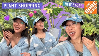 Plant shopping at a brand new Home Depot in SoCal! First time going houseplant shopping here 😄🌿