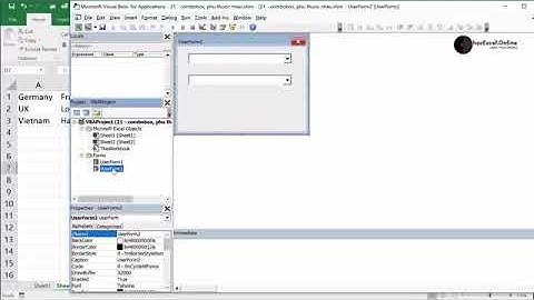 Bài 21. Tạo Combobox phụ thuộc nhau | VBA for Excel Nâng cao | Học lập trình - YouBo