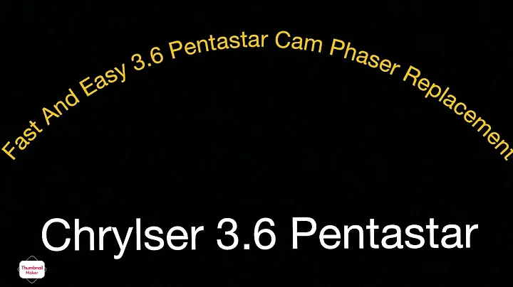 HOW TO (fast and easy method) replace 3.6 pentastar camshaft phaser  w/ no special tools