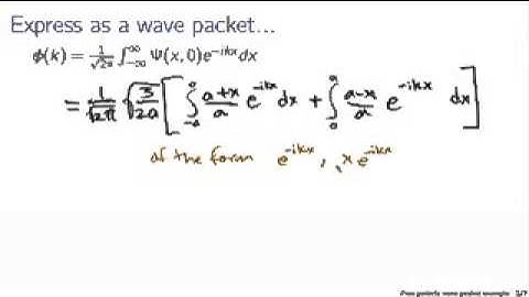Free particle wave packet example   YouTube
