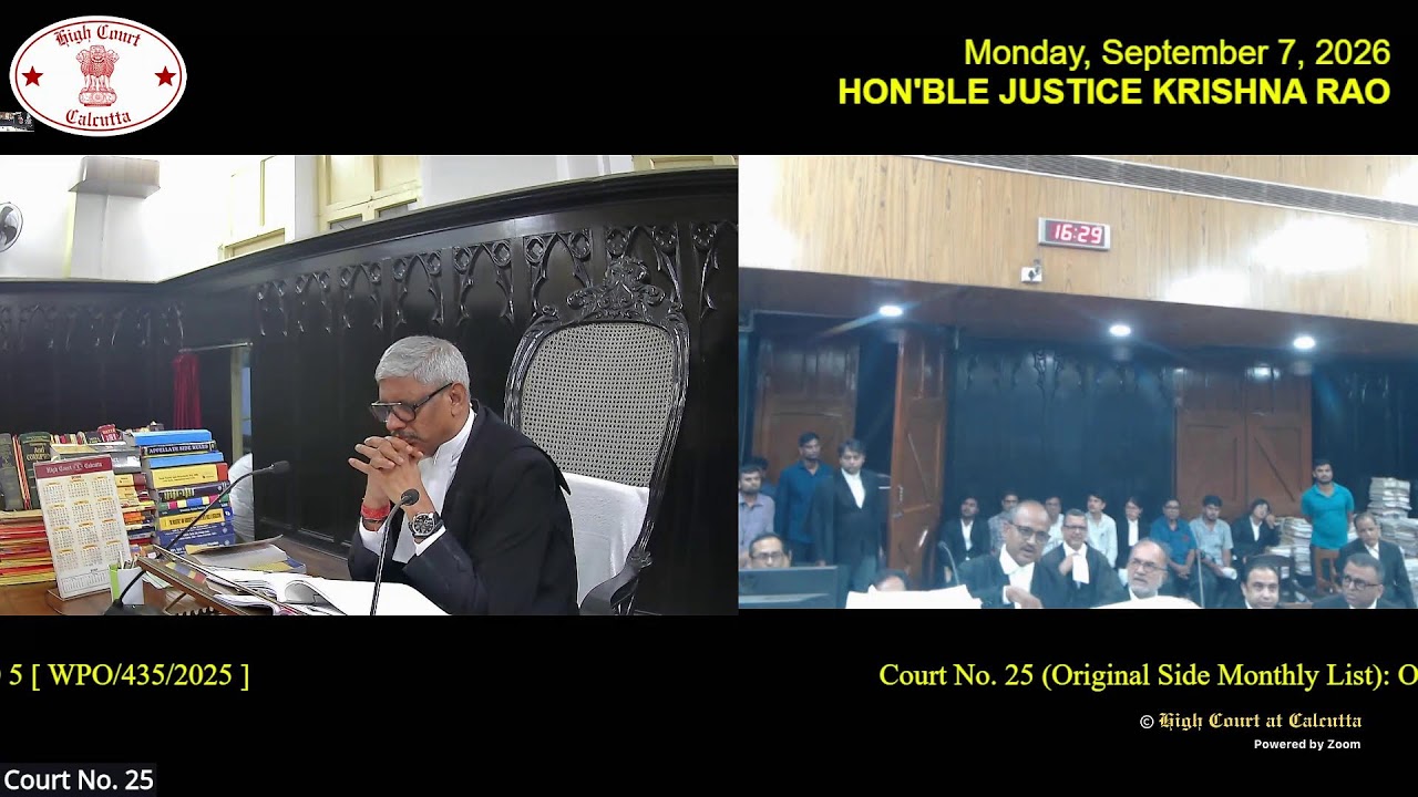 07 September 2026 | Court No.25 | Live Streaming of the Court proceedings.