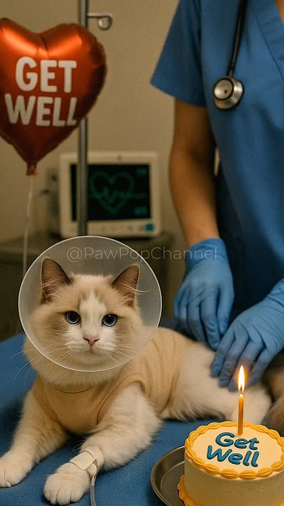 This Vet gave her patient a recovery party 😭❤️ #shorts #catlovers #catai #catimama #cat