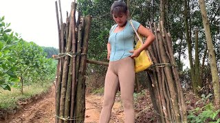 Single mother: Life on the farm, Going to the forest to collect firewood | Farm life