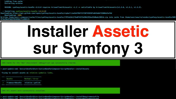 Tutoriel 5 Installer Assetic sur Symfony 3