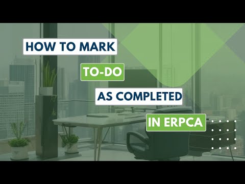 Effortless To-Do Completion in ERPCA: A Quick Tutorial!