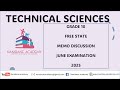 Technical Sciences : Grade 10: JUNE EXAM 2025 :MEMO DISCUSSION | Free State
