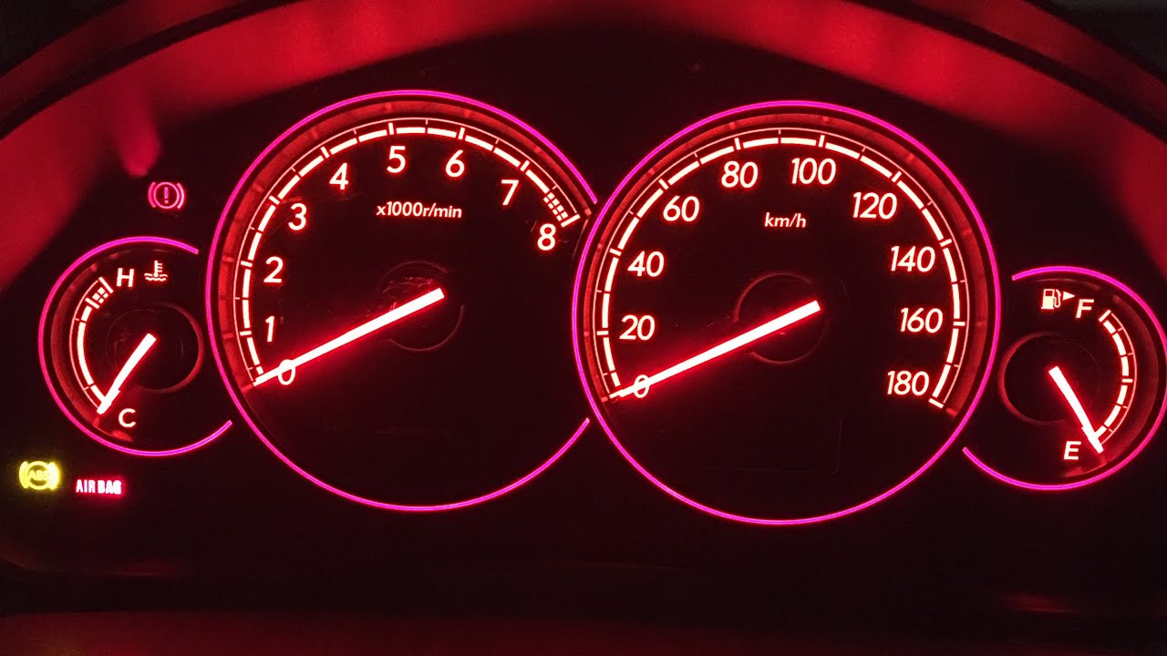 Subaru Legacy WR-Limited red dashboard - YouTube