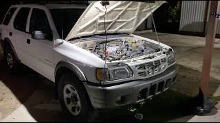 Engine Fire Isuzu Rodeo diagnosis and repair.