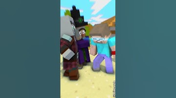 Zombie Becomes Herobrine to PROTECT Villager from Pillager x Wicth ⌚⚡| Transform Watch