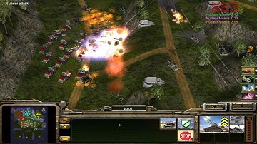 3 vs5 Intense Battle GLA Toxin General Command & Conquer Generals Zero Hour (Destruction Fortress)