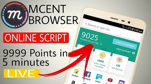 MCENT BROWSER ONLINE SCRIPT LOOT || HACK 2018 || NEW OFFER LOOT || HACK UNLIMITED POINTS || NO ROOT