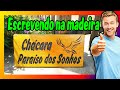 Como escrever na madeira Letreiro entalhe artesanato com tábua de oiticica, trabalhando em casa.