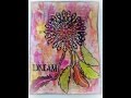 Art Journal page-  Dream catcher/ Art journaling for beginners, how to art journal