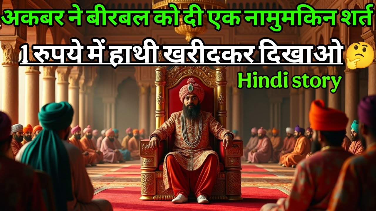 अकबर ने बीरबल को दी एक नामुमकिन शर्त 1 रुपये में हाथी खरीदकर दिखाओ | akbar birbal ki kahani | story 