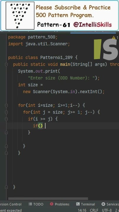 Java Pattern-61 | 500 Java Pattern Programs #shorts #java #coding # ...