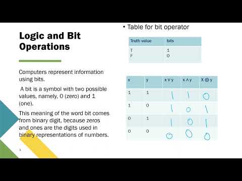 Logic and Bit Operations| how to apply or, and and xor operator on bits?|Logical AND & Bitwise OR