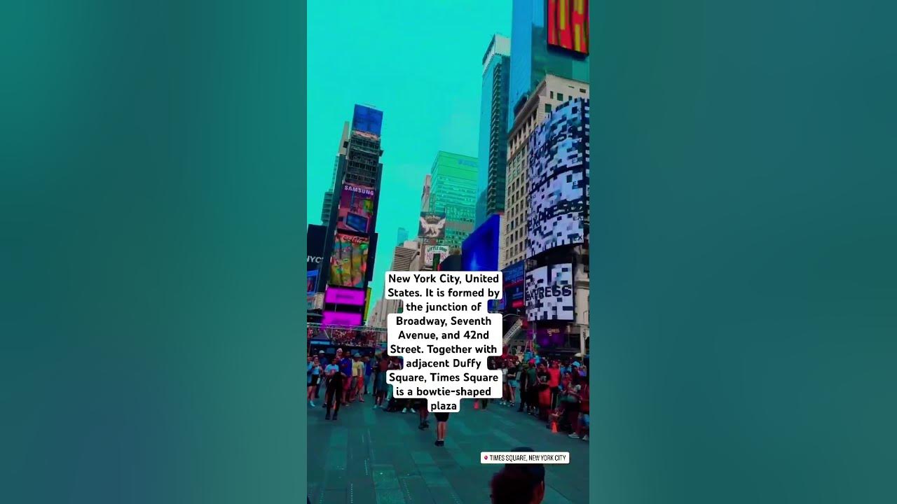 New York City is formed by the junction of Broadway, Seventh Avenue, and 42nd Street. #NY #visitusa