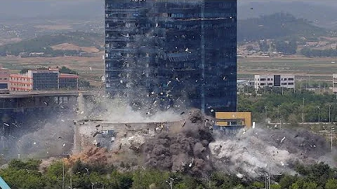 N. Korean media releases images it claims are the destruction of joint liaison office with S. Korea - DayDayNews