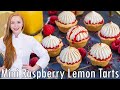 Mini Raspberry Lemon Tarts - with Lemon Curd & Meringue!!