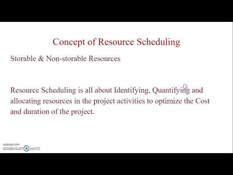 Project Management- Resource Scheduling