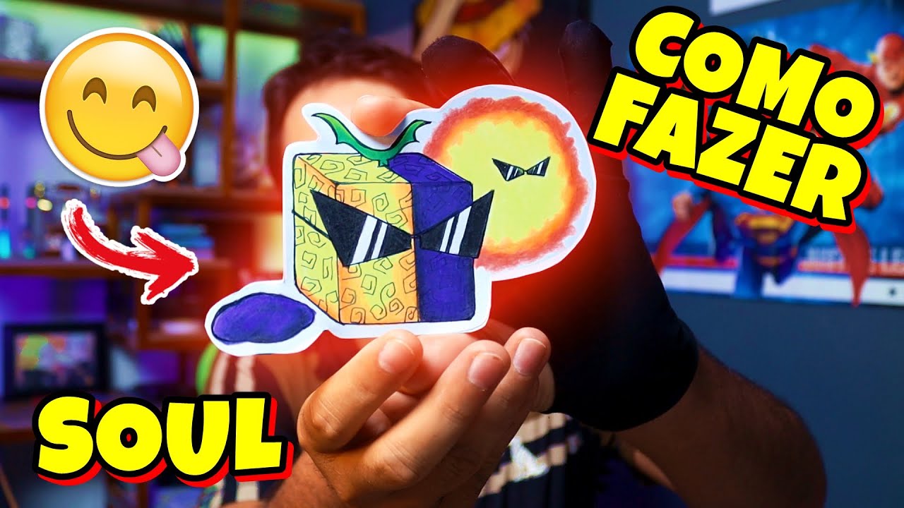 Como desenhar e fazer uma figurinha da fruta SOUL Blox fruits ROBLOX passo  a passo 