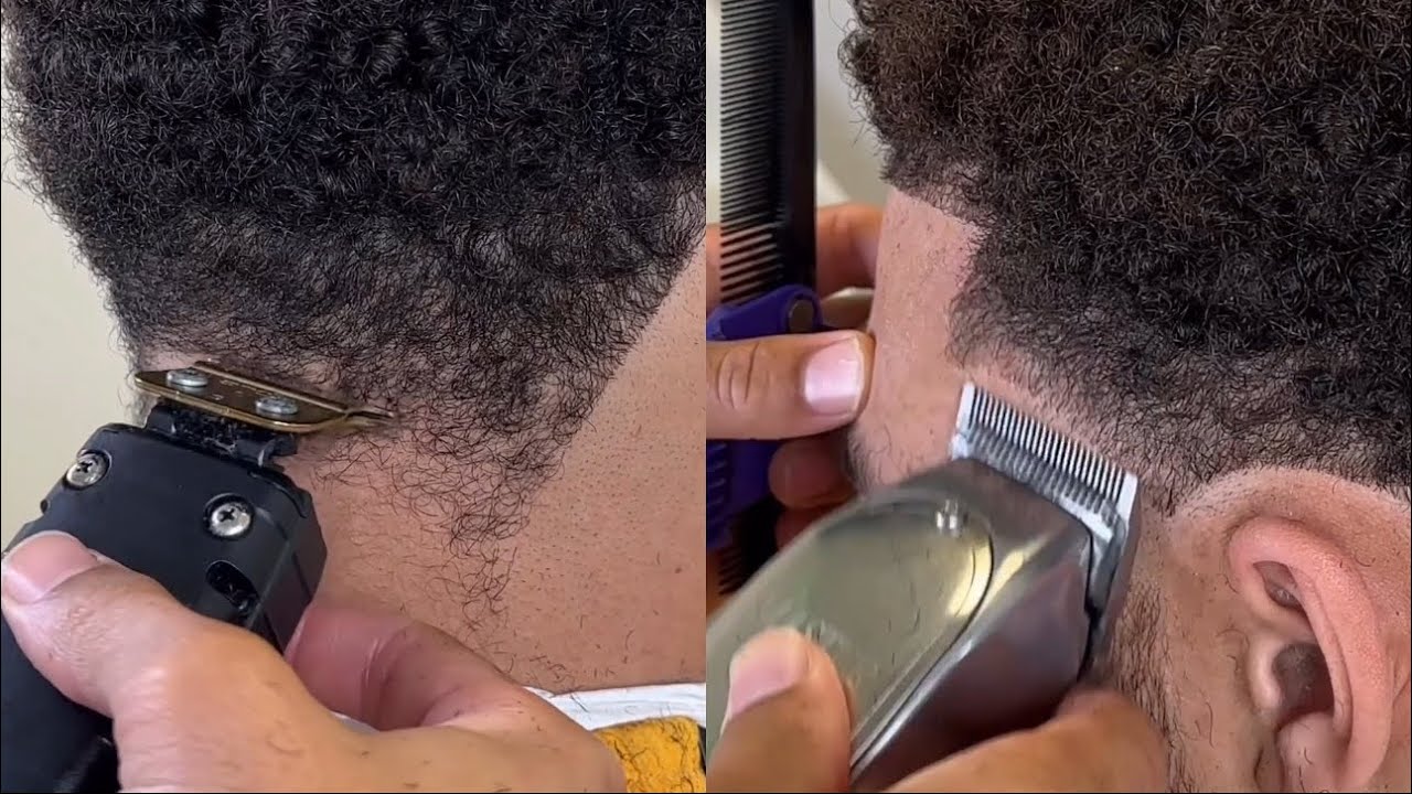 How to correctly place a tapered hairline on a haircut for 250 YouTube