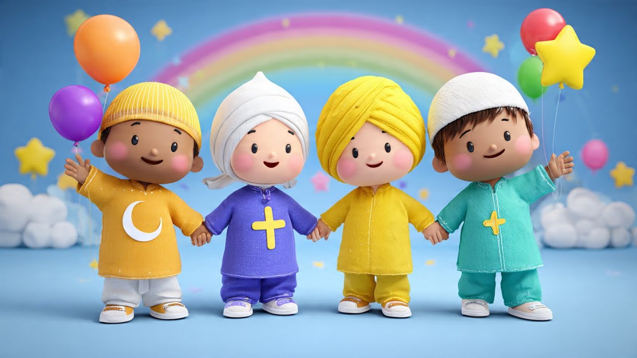 Hindu Muslim Sikh Isai | Bhai Bhai | Kids Animated Rhyme | Unity Song ...
