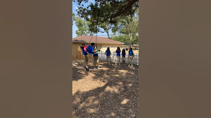 Big boy steals swing from kids at school #shorts