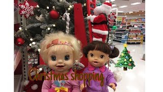 BABY ALIVE: Shopping at Target for Christmas with Danielle & Autumn!