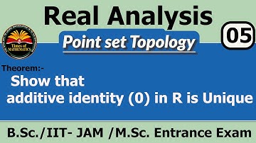 Real Analysis 1.5 [Theorem : Show that additive identity (0) in R is Unique] #hnbgu #real_analysis