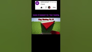 Flag Making Pt.19 😁. Leave A Comment For Your Country 😜. #PolandFlag #CreativeMinecraft