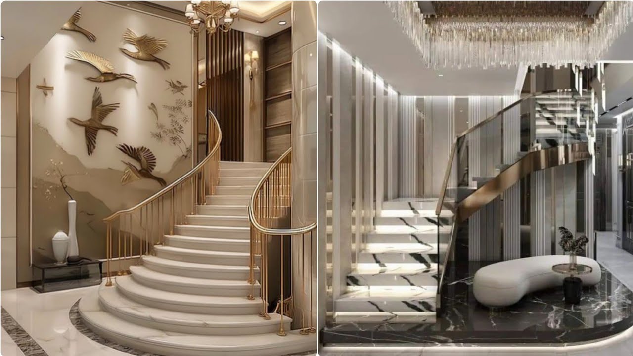 Top 50! Modern Staircase Design Ideas 2024|Latest Stairs Tiles&Railing ideas| Stairs Railing Designs