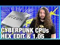 Cyberpunk Ryzen CPU Updates: Cyberpunk 2077 1.05 Benchmarks vs. Hex Edit Mod